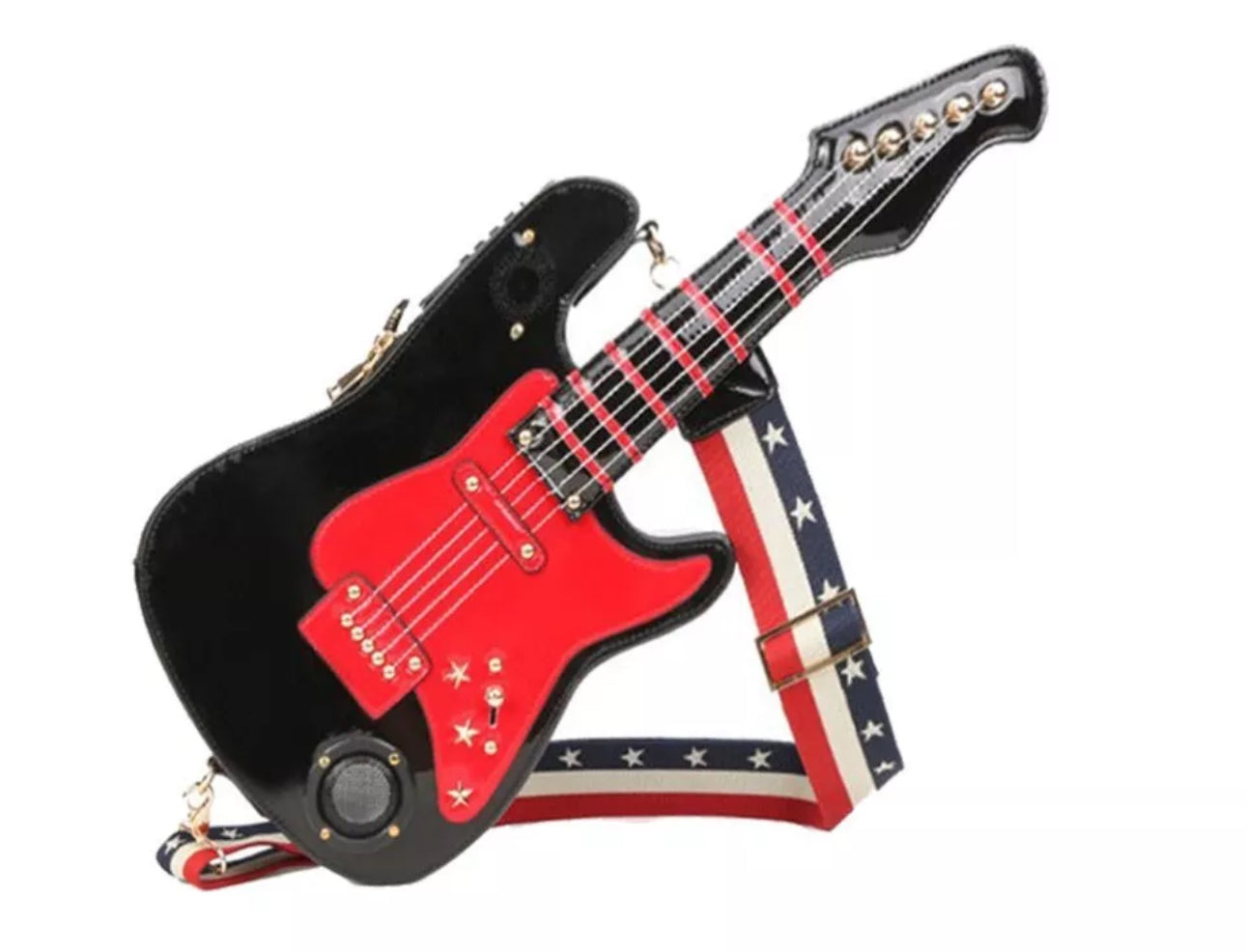 Unique Vintage Appeal Bluetooth Guitar w Remote/ FM